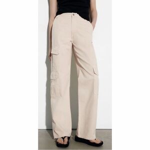 ZARA | NWT Mid-Plus Size High Rise Lightweight Utility Cargo Pants